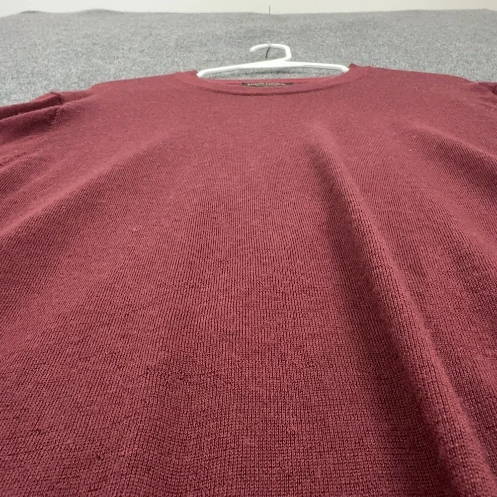 Banana Republic Sweater Mens XL Burgundy Merino Wool Crewneck Classic Casual